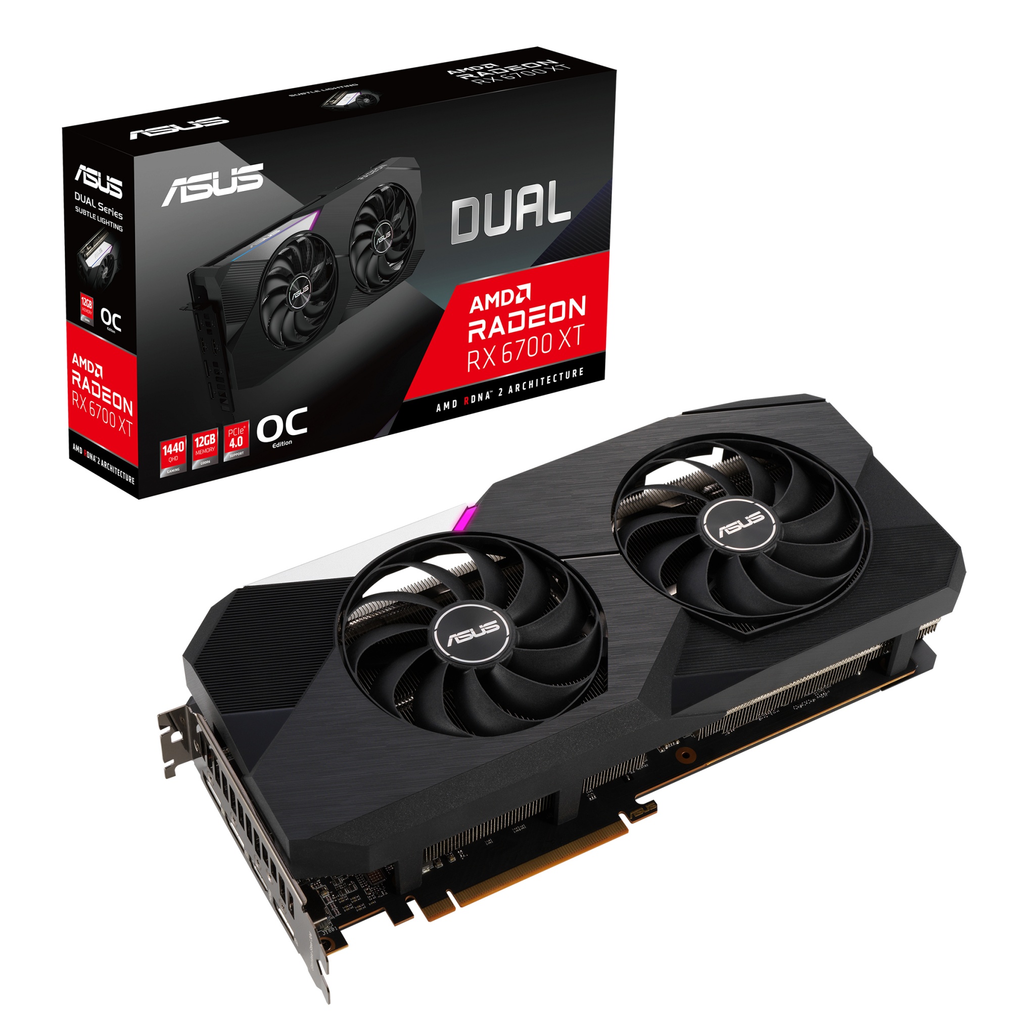 Asus Dual Radeon RX 6700 XT OC Edition 12GB DDR6 Graphics Card