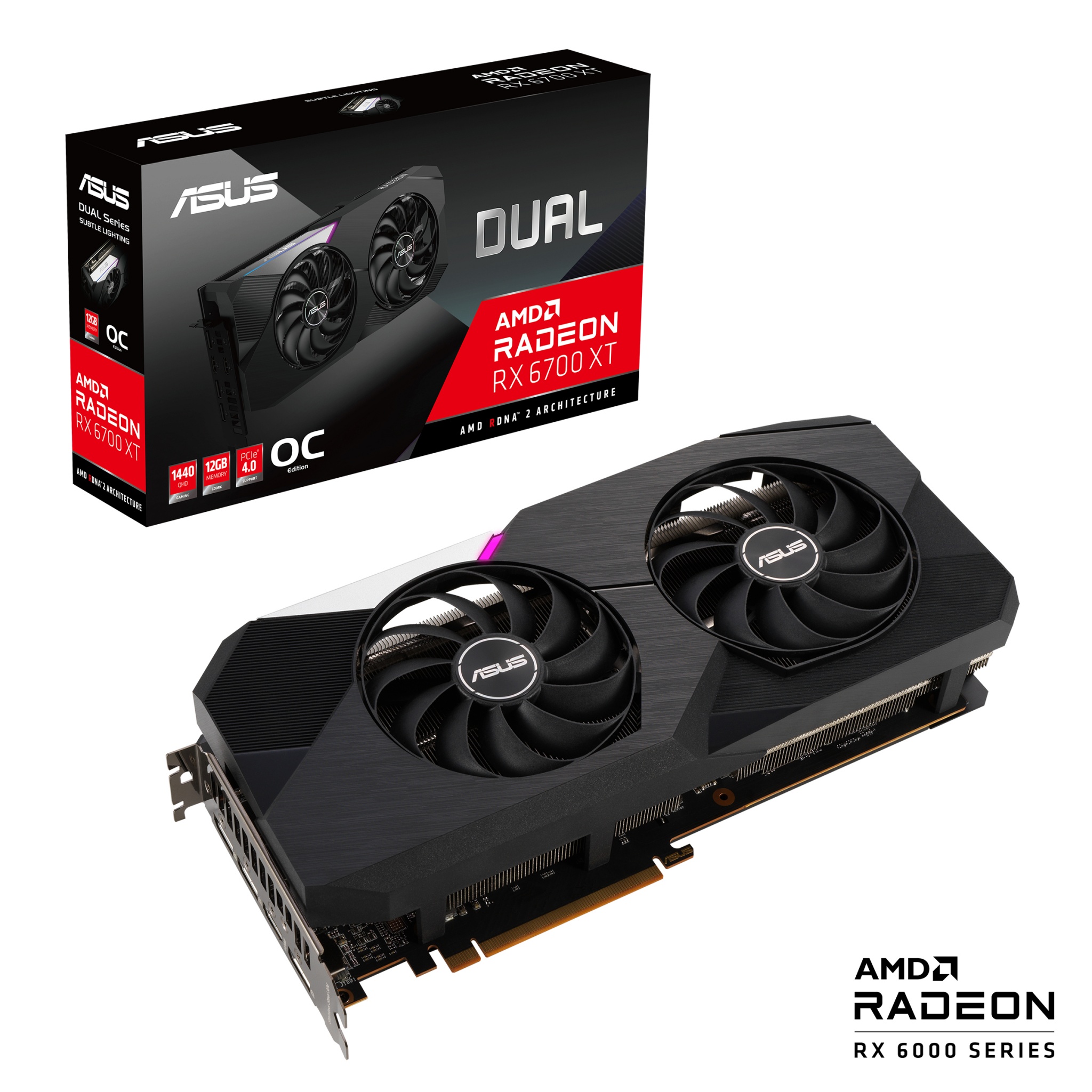 Asus Dual Radeon RX 6700 XT OC Edition 12GB DDR6 Graphics Card