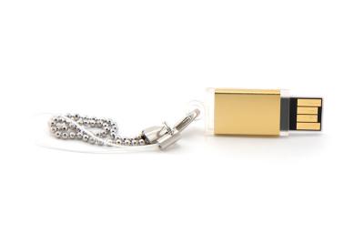 4GB NEON Turbo Slide HiSpeed USB2 Flash Drive ultra-compact (Gold)