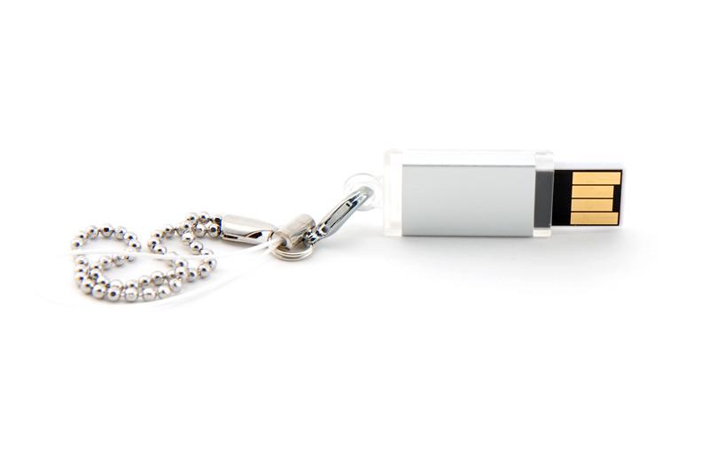 4GB NEON Turbo Slide HiSpeed USB2 Flash Drive ultra-compact (Silver)