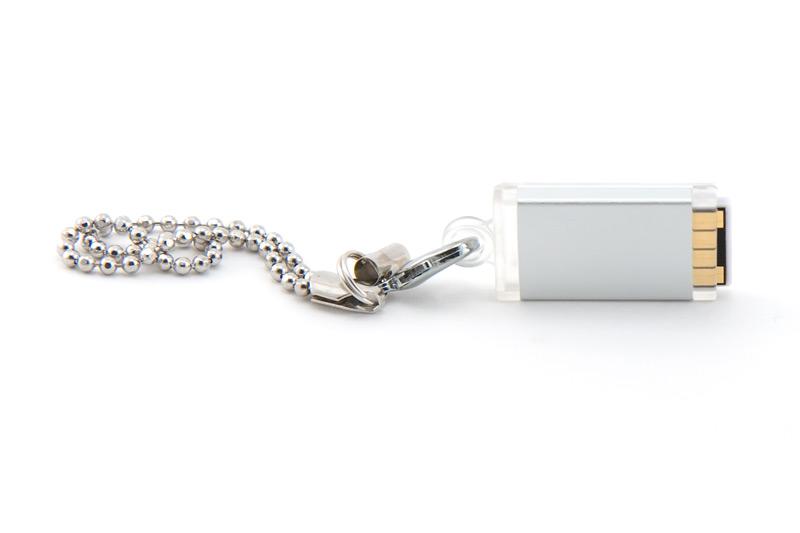 4GB NEON Turbo Slide HiSpeed USB2 Flash Drive ultra-compact (Silver)