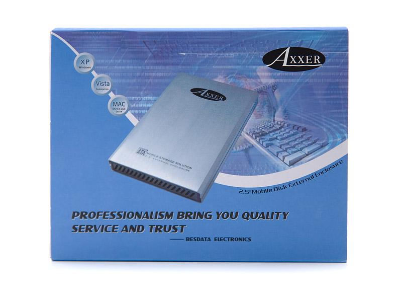2.5" NEON Lux Stainless Steel Mobile Hard Disk Enclosure USB2.0 (SATA connection)