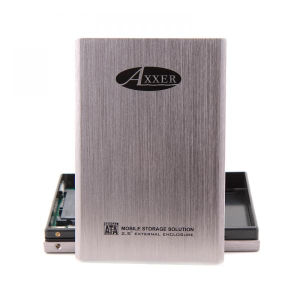 2.5" NEON Lux Stainless Steel Mobile Hard Disk Enclosure USB2.0 (SATA connection)