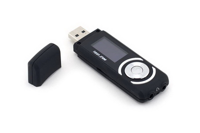 2GB NEON X100 Slim Dual-socket MP3 Player and FM Radio w/microSD slot (Black)