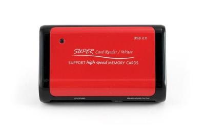 NEON 58-in-1 High-Speed USB2.0 Card Reader (Red/Black)