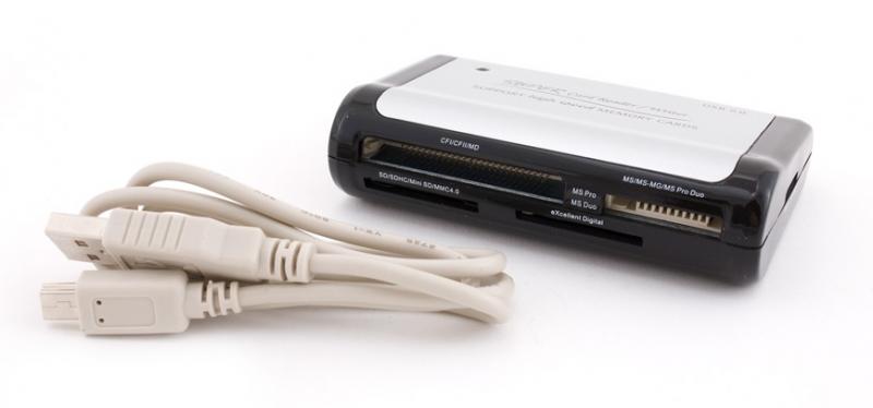 NEON All-in-1 USB2.0 External Card Reader SDXC Reader (incl. SDHC, xD, microSDHC, M2) Silver/Black