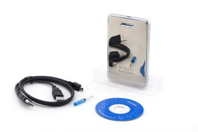2.5" NEON Aluminium Mobile Hard Disk Enclosure USB2.0 w/one touch backup (SATA version)