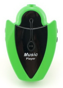 NEON MP3 Music Player with SD/MMC slot (Green/Black) w/USB cable and earphones