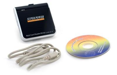 NEON All-in-one USB2.0 Card Reader + SIM card reader Black/Silver