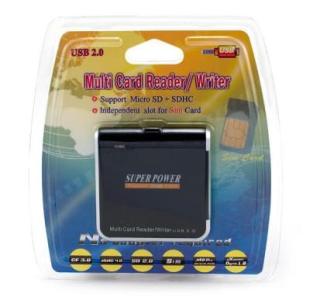 NEON All-in-one USB2.0 Card Reader + SIM card reader Black/Silver