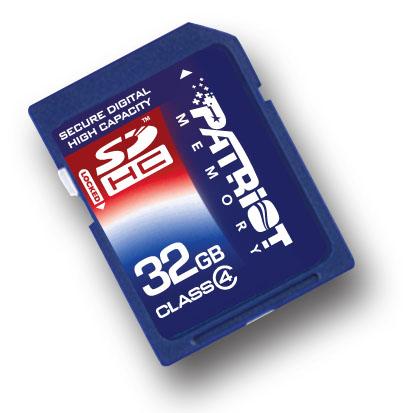 32GB Patriot Signature SDHC CL4 Secure Digital Memory card