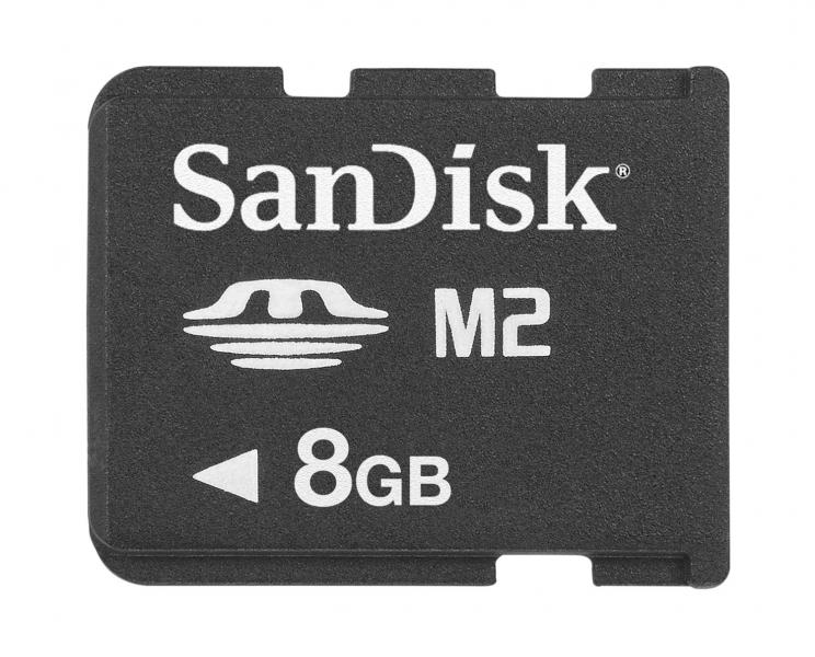8GB Sandisk Memory Stick Micro (M2) Card w/ adapter (BULK)