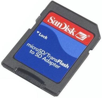 16GB Sandisk microSDHC memory card w/SD adapter (bulk)