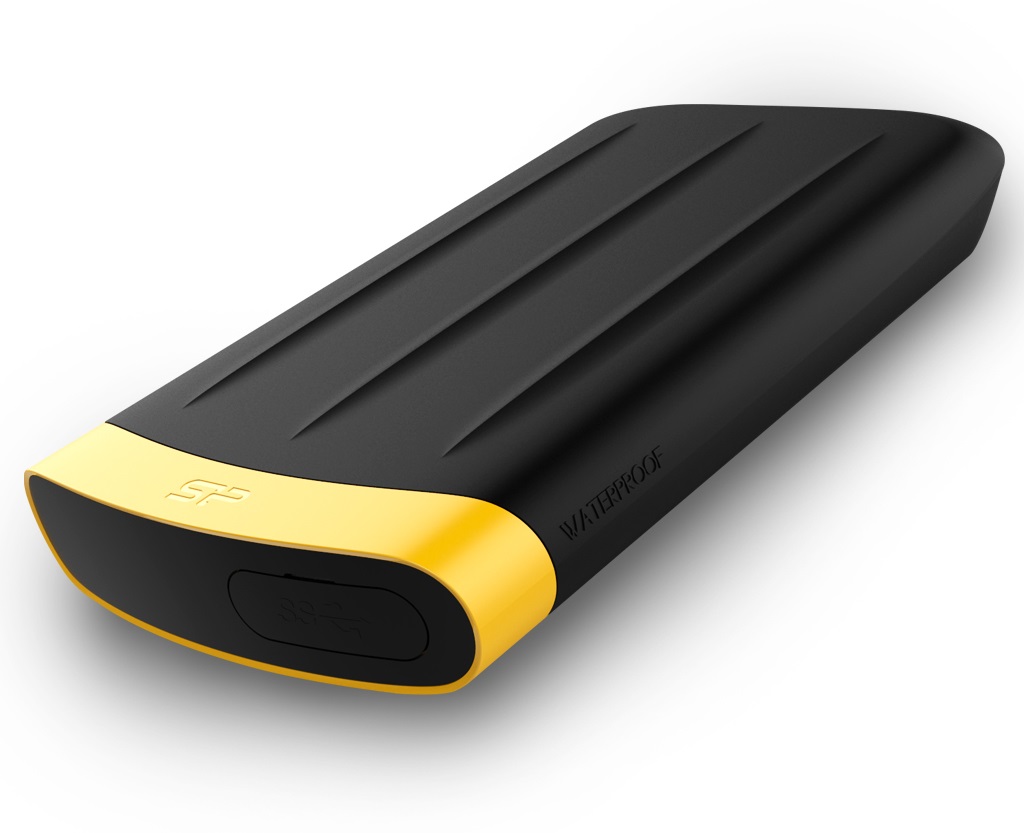 1TB Silicon Power Armor A65 Shockproof/Waterproof Portable Hard Drive USB3.0 - Black/Orange Edition