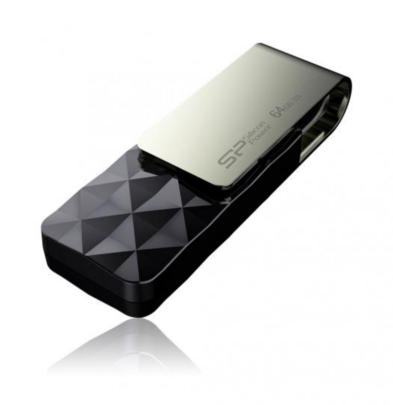 64GB Silicon Power B30 Blaze USB3.0 Flash Drive Swivel Style Black