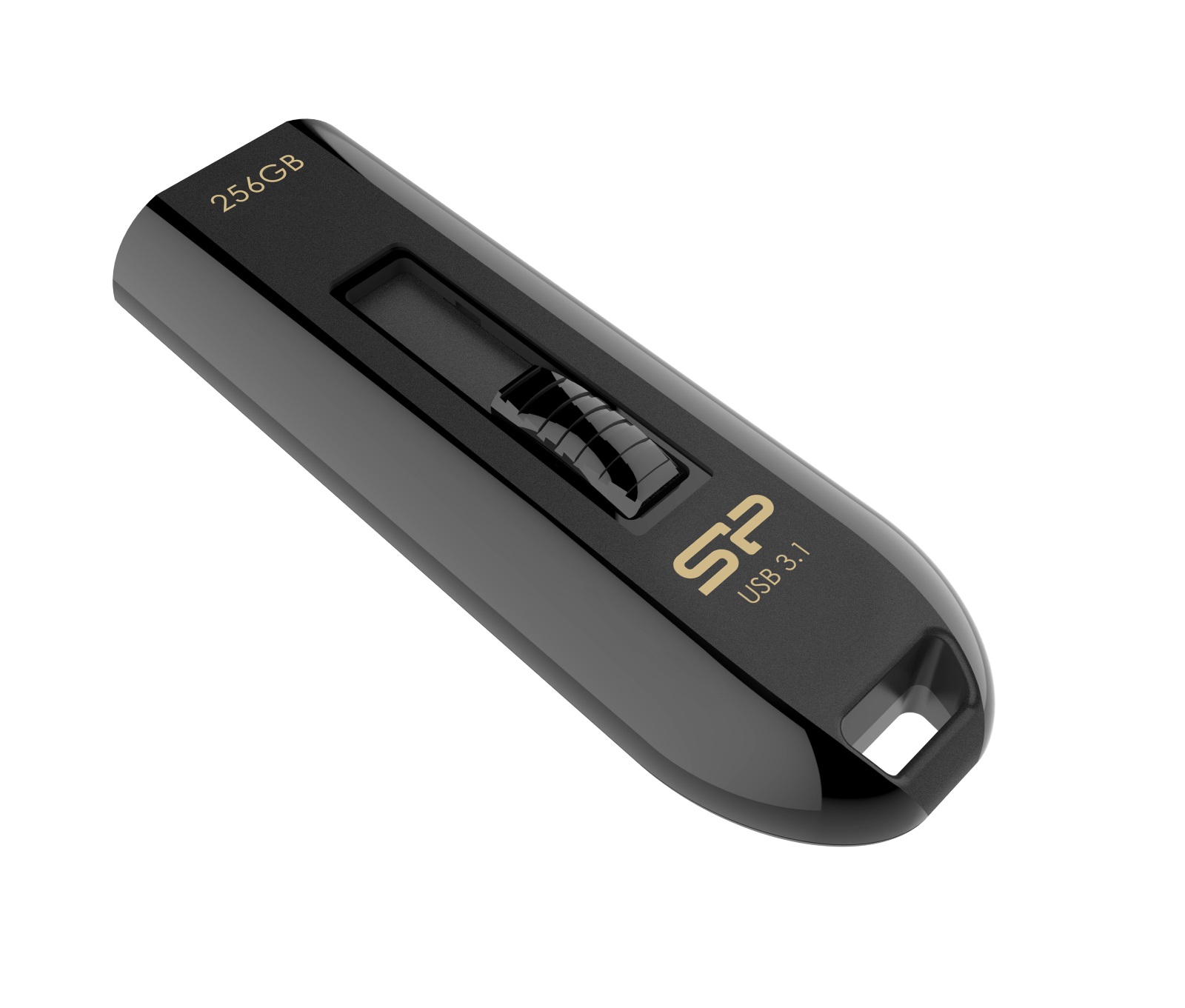 256GB Silicon Power Blaze B21 USB3.1 Flash Drive Black With Sliding USB Connector