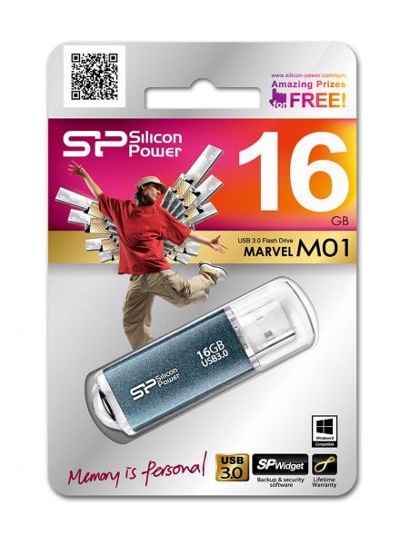 16GB Silicon Power Marvel M01 USB3.0 Flash Drive Icy Blue