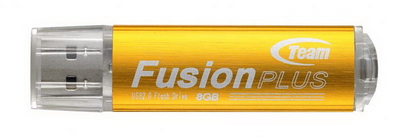 8GB Team Fusion Plus High-Speed USB2.0 Flash Drive F102+ (Gold)