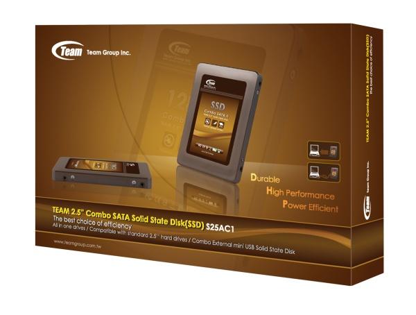 128GB Team Combo SSD Solid State Disk SATA II w/USB cable