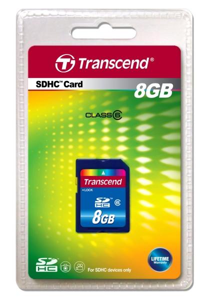 8GB Transcend High-Capacity (SDHC) Secure Digital Card Class 6