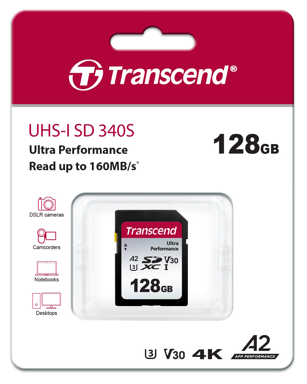 128GB Transcend UHS-I SD 340S Ultra Performance SD Card U3 A1 V30