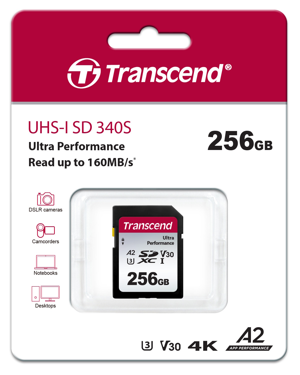256GB Transcend UHS-I SD 340S Ultra Performance SD Card U3 A1 V30