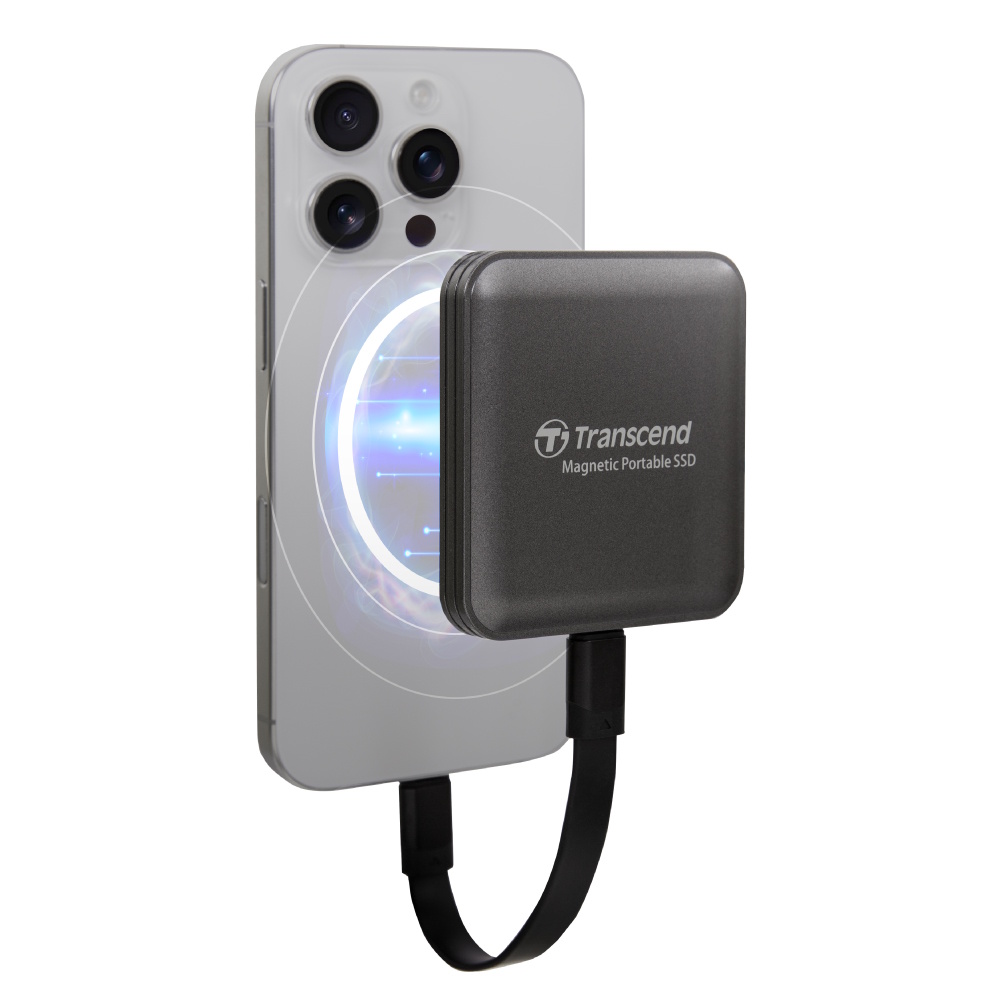 2TB Transcend ESD420 Portable Magnetic SSD USB 20Gbps Type-C Magsafe (Champagne Gold)