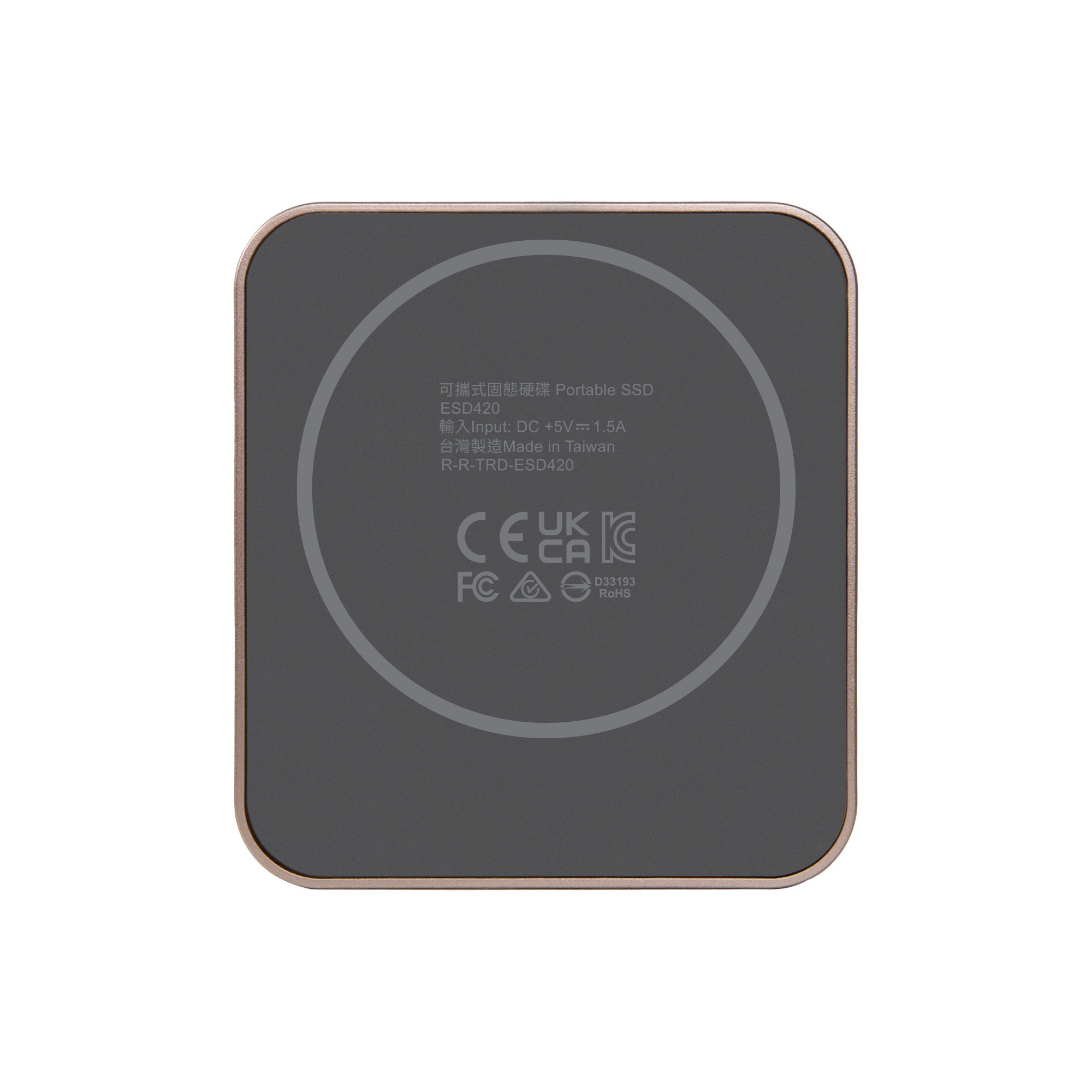 2TB Transcend ESD420 Portable Magnetic SSD USB 20Gbps Type-C Magsafe (Champagne Gold)