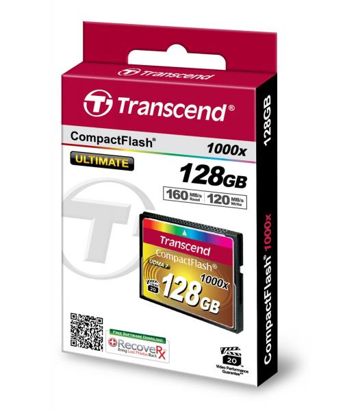 128GB Transcend Ultimate 1000x CompactFlash Memory Card UDMA 7
