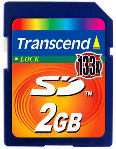 2GB Transcend 133x Ultra-Speed Secure Digital memory card
