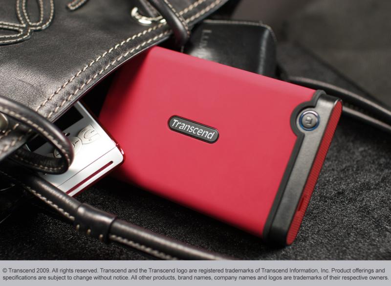 320GB Transcend StoreJet 25 Mobile RED External 2.5" Hard Drive Shock-Resistant