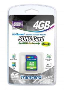 4GB Transcend High-Capacity (SDHC) Secure Digital Card Class 6