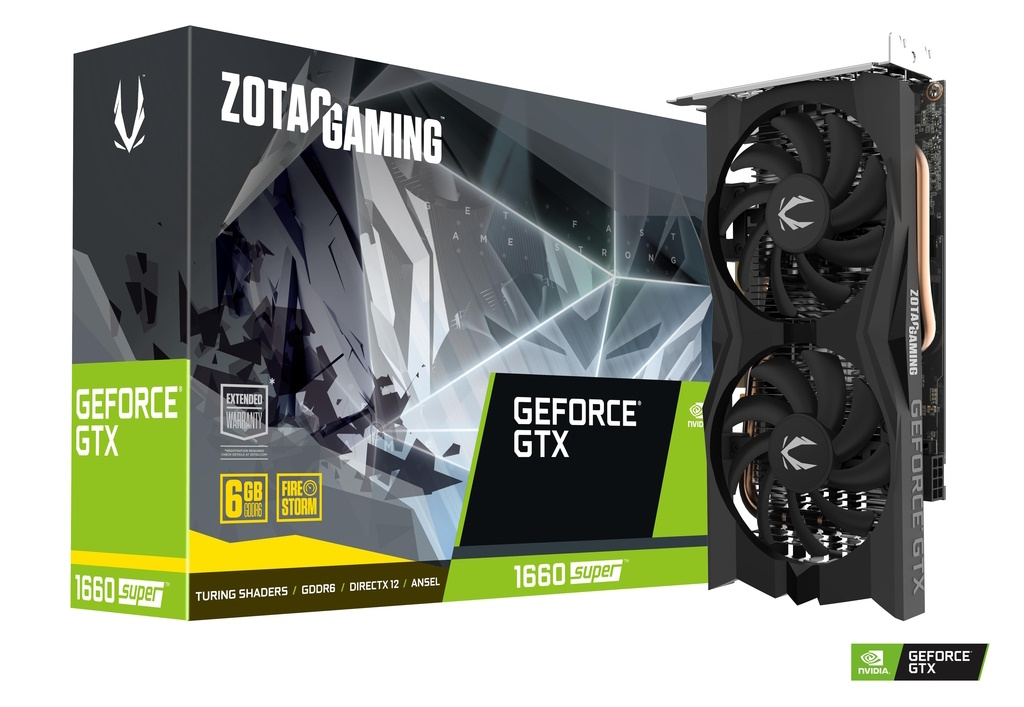 ZOTAC GeForce GTX 1660 SUPER Twin Fan Black 6G GDDR6 Graphics Card