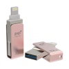 32GB PQI iConnect mini 102 USB Flash Drive for iPhone, iPod, iPad - Rose Gold Image