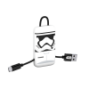 Star Wars TLJ StormTrooper KeyLine Micro USB Cable 22cm Image