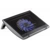 NGS TurboStand Laptop Cooling Stand with Glowing Blue Fan - Black Image