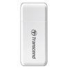 White Transcend High-Speed RDF5 USB3.0 Card Reader for SDHC/SDXC and microSDHC/microSDXC cards Image