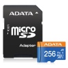 256GB AData Premier microSDXC A1 UHS-1 CL10 Memory Card w/SD adapter 85MB/sec