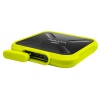 256GB AData SD700 External Portable SSD - USB3.1 Interface - Black/Yellow Image