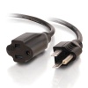 C2G Outlet Saver Power Extension Cord 3ft (0.91m) NEMA 5-15P Black Power Cable Image