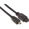 Firewire (IEEE 1394) Cable Black 180cm (6 feet) - 4-pin to 9-pin Connectors Image