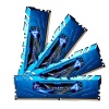 16GB G.Skill Ripjaws 4 DDR4 3400MHz PC4-27200 CL16 Quad Channel kit (4x4GB) Blue with 2 Active Fans Image