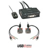 Lindy 2 Port DVI-D Single Link, USB 2.0 and Audio KVM Switch Compact