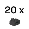 Lindy RJ-45 Port Blockers (Without Key) - Pack of 20, Black