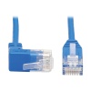Tripp Lite 10 ft (3.05 m) N204-S10-BL-UP Up-Angle Cat6 Gigabit Molded Slim UTP Ethernet Cable (RJ45 Right-Angle Up M to RJ45 M) Blue