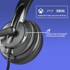 NGS VOX605 USB-C Stereo Headset with Volume Control and USB Adapter, Black Image