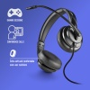 NGS VOX605 USB-C Stereo Headset with Volume Control and USB Adapter, Black Image