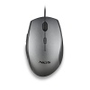 NGS Moth, Wired Ergonomic and Silent Mouse with Adjustable DPI and USB Type-C Adapter, Gray