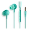 NGS Cross Drift, In-Ear Wired Headphones with 3.5mm Jack, Microphone and Control Buttons, Mint