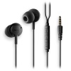 NGS Cross Drift, In-Ear Wired Headphones with 3.5mm Jack, Microphone and Control Buttons, Black